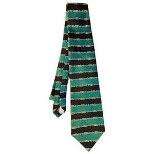 Efenzo Fellini 100% Silk Tie. Gorgeous Classic. Green and Black. One Size